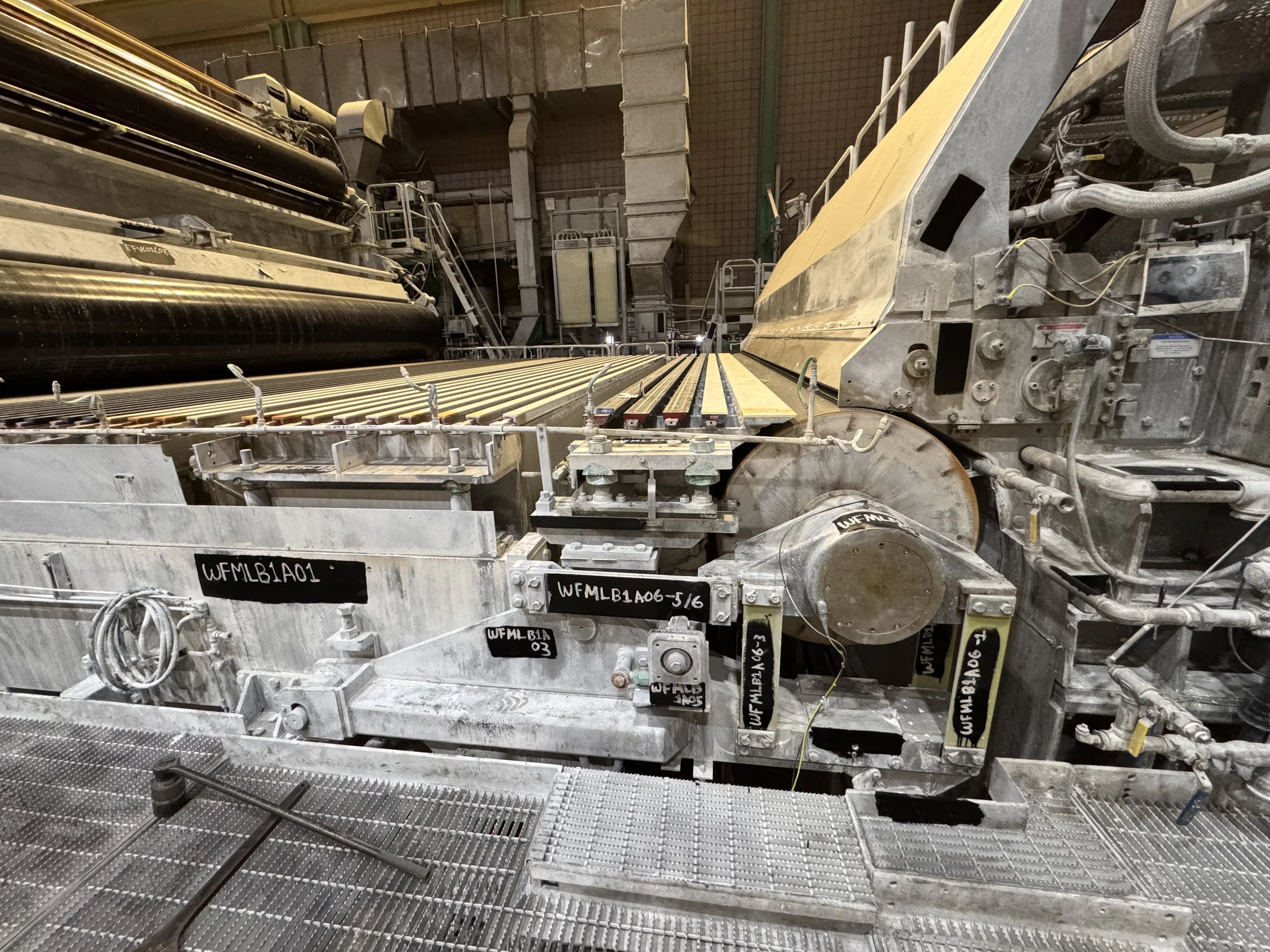 Mill floor during dismantling